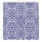Ambesonne Indigo Shower Curtain, Mandala Pattern Little Blooms with Hearts Russian Style Pattern Print, Cloth Fabric Bathroom Decor Set with Hooks, 69" W x 70" L, Indigo and White